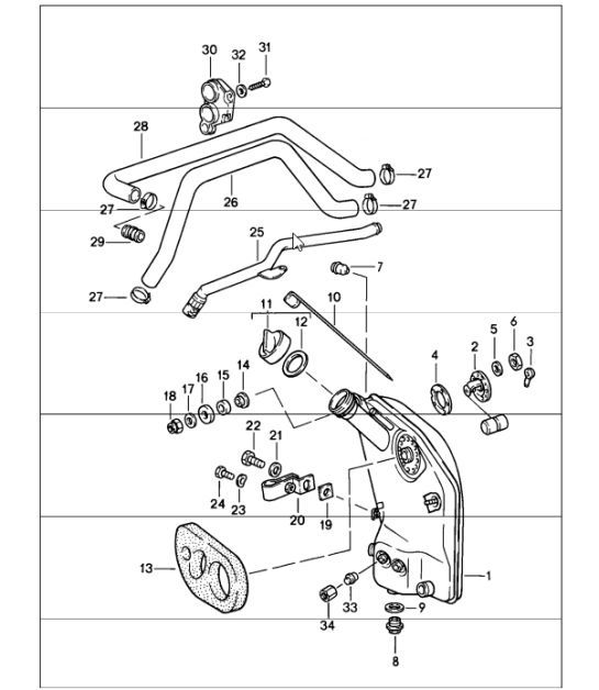 Diagram 104-01 Porsche Macan (95B) MK1 (2014-2018) Engine