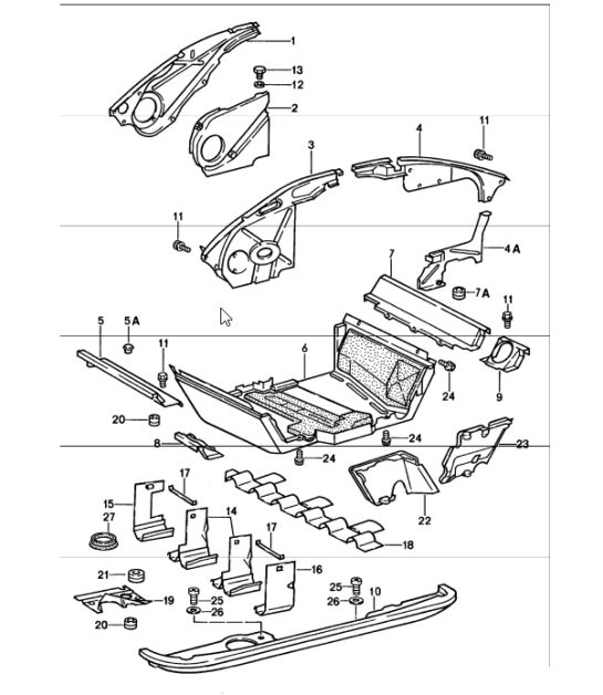 air duct engine cover 911 1987-89