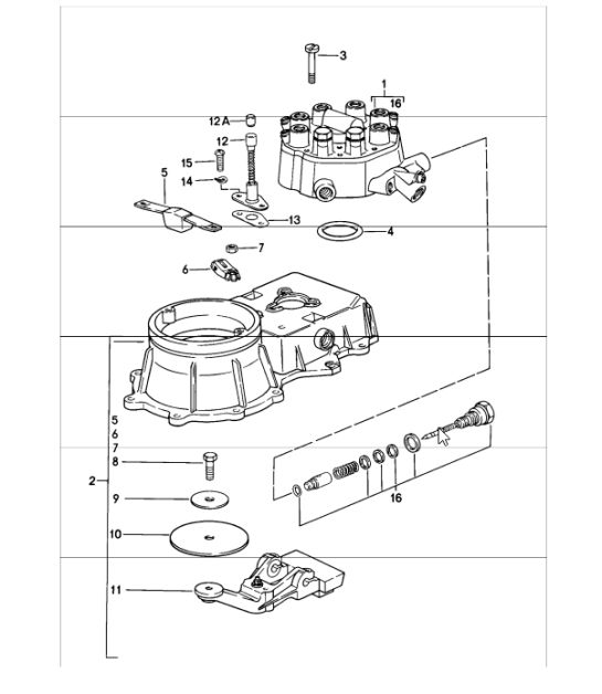 mixture control unit 911 TURBO 930.66/68 1987-89