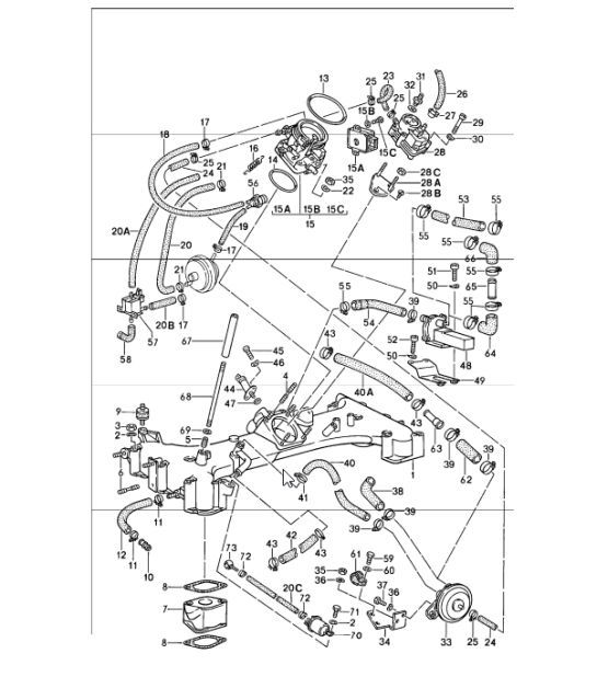 Diagram 107-20 Porsche Macan (95B) MK1 (2014-2018) Engine