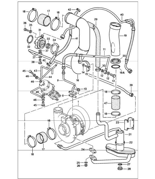 Diagram 107-40 Porsche Boxster 986 2.7L 2003-04 Engine