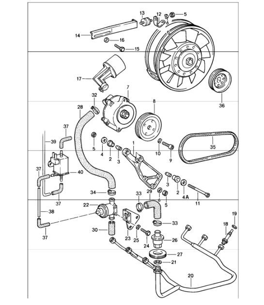 Diagram 108-00 Porsche Boxster 987 2.7L 2005 -08/08 Motor