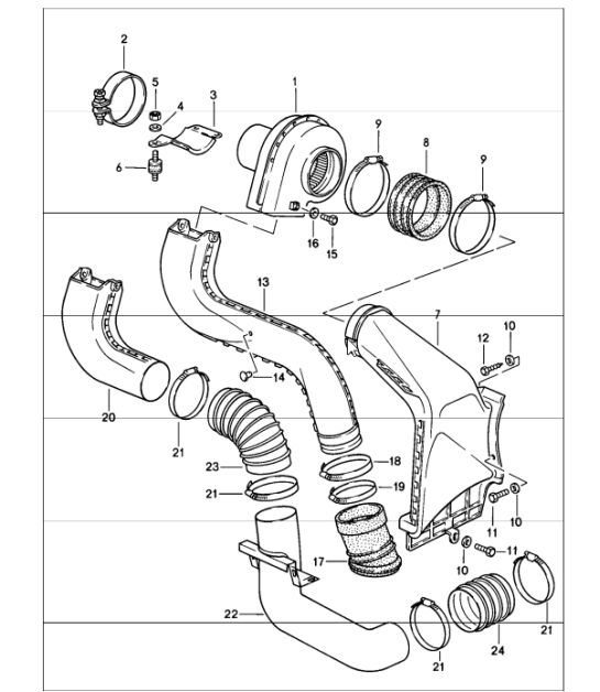 additional blower 911 CARRERA 930.20/25/26 1987-89