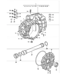 replacement transmission transmission case 911 1987-89