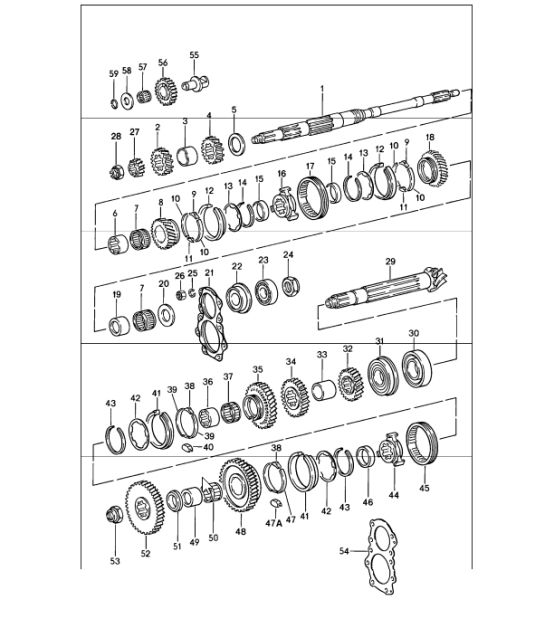 gears and shafts 4-speed gear wheel sets see group 3/03/00