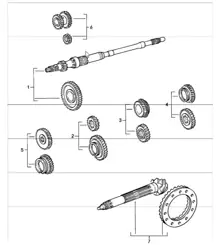 gear wheel sets /50 5-speed 911 1987-89