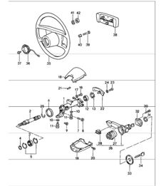 steering parts upper 911 1987-89