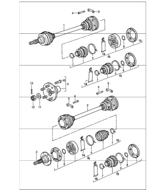 Diagram 501-05 Porsche Macan (95B) MK1 (2014-2018) Rear Axle