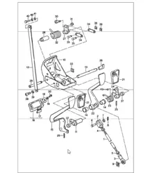 pedals for LEFT HAND DRIVE CARS 911 CARRERA 1978-89 / TURBO 1989-