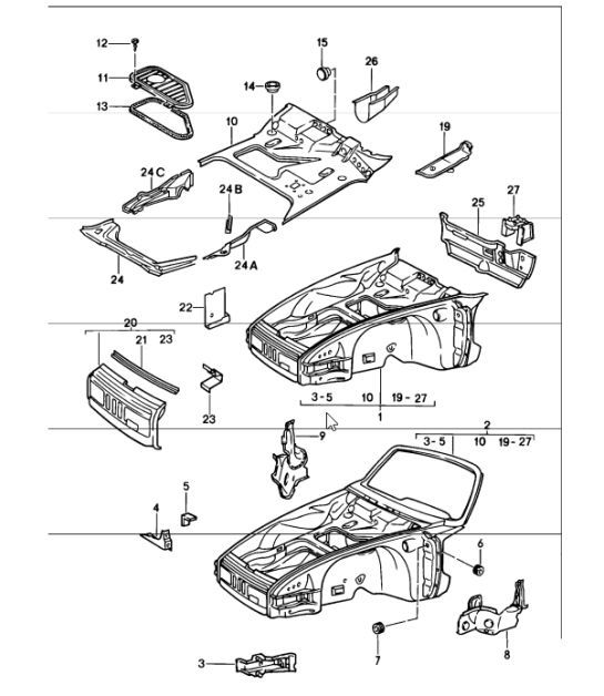 Diagram 801-05 Porsche Macan (95B) MK1 (2014-2018) Body