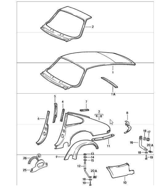 exterior panelling rear it is necessary to rework 911 1987-89