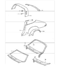 exterior panelling it is necessary to rework 911 TARGA / CABRIO / SPEEDSTER 1987-89