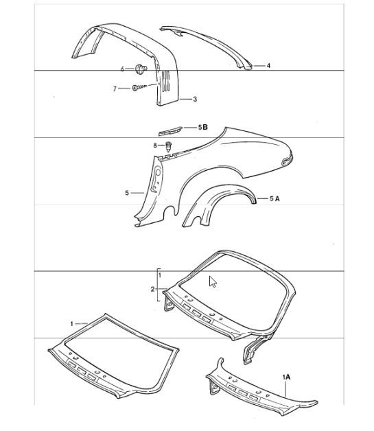 Diagram 801-40 Porsche Macan (95B) MK1 (2014-2018) Body