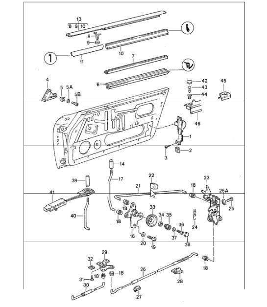 installation parts doors 911 198789 Porsche Parts Diagrams Design 911
