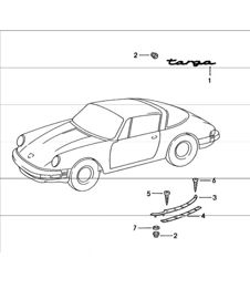 decorative fittings 911 TARGA 1987-89