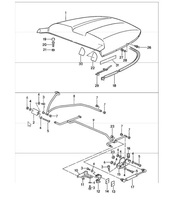 Diagram 811-35 Porsche 996 C4 3.6L 09/01-2005 Body