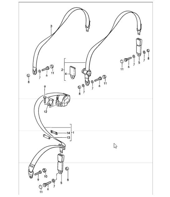 Diagram 812-05 Porsche Macan (95B) MK1 (2014-2018) Body