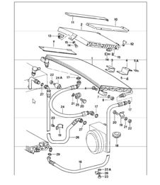 condenser lines accessories and others REAR 911 1987-89