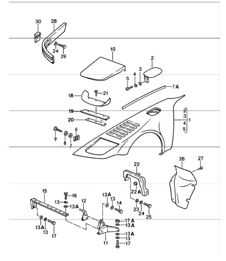 special model flatnose design exterior panelling front wing 911 TURBO M506 1988-89