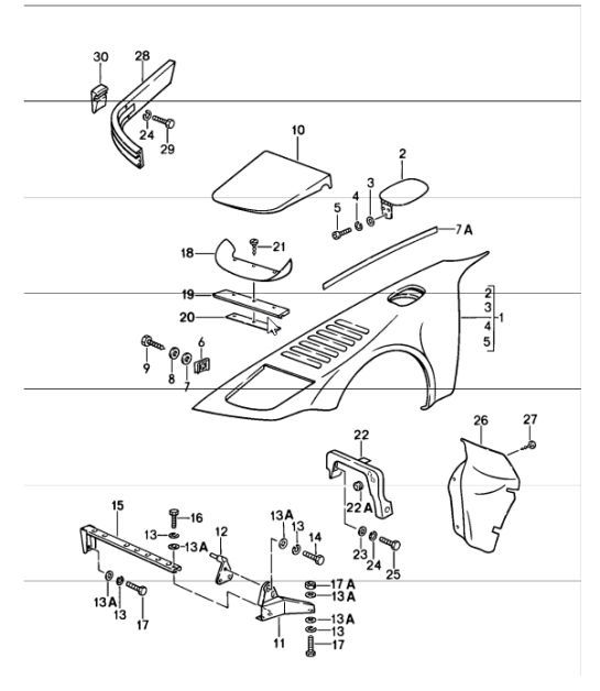 Diagram 880-20 Porsche 997 (911) MK1 2005-2008 Body