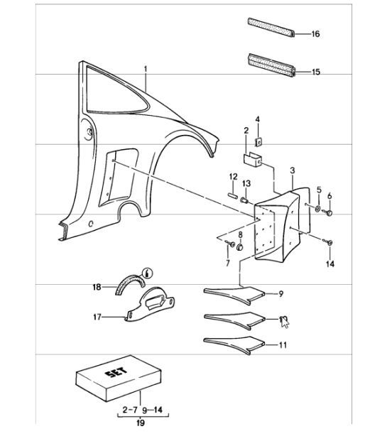 Diagram 880-40 Porsche Boxster 986 2.7L 2003-04 Body