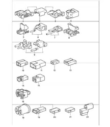 connector housing 2-pole 911 1987-89