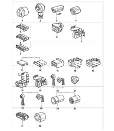 connector housing 5-pole / 6-pole / 7-pole 911 1987-89