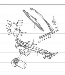 windscreen wiper system 911 1987-89