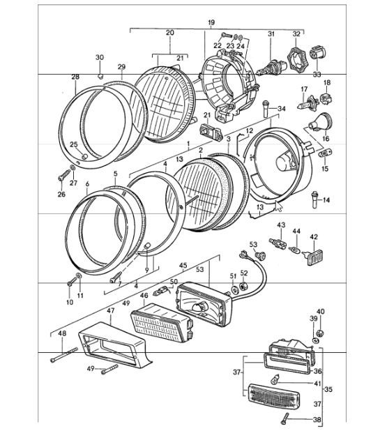 Diagram 905-00 Porsche Macan (95B) MK1 (2014-2018) Electrical equipment