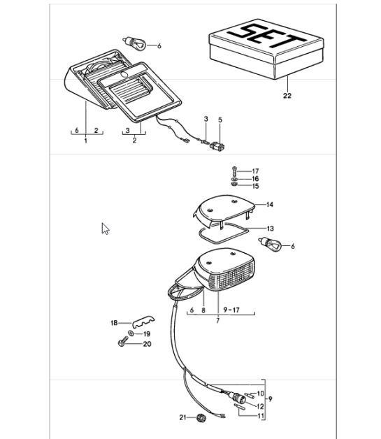 Diagram 905-10 Porsche Macan (95B) MK1 (2014-2018) Electrical equipment
