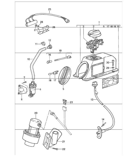 Diagram 908-00 Porsche Boxster 718 (982) 2017>> Electrical equipment