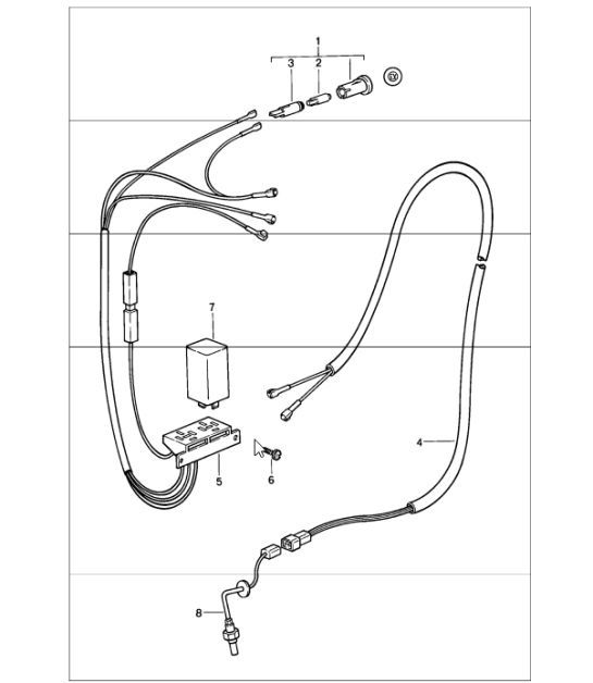 Diagram 909-00 Porsche Macan (95B) MK1 (2014-2018) Electrical equipment