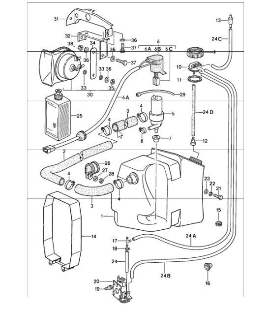 Diagram 980-20 Porsche Macan (95B) MK1 (2014-2018) Electrical equipment