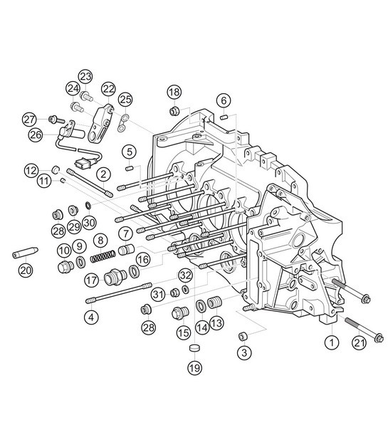 Diagram 01-01-01 Porsche 997 (911) MK2 2009-2012 Engine