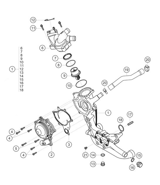 Diagram 1.1-16 Porsche Macan (95B) MK1 (2014-2018) Engine