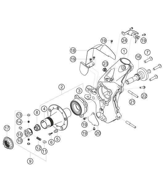 Diagram 4.4-02 Porsche Macan (95B) MK1 (2014-2018) Front Axle, Steering 