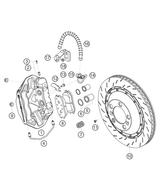 Diagram 6.6-03 Porsche 991 (911) MK1 2012-2016 Wheels, Brakes