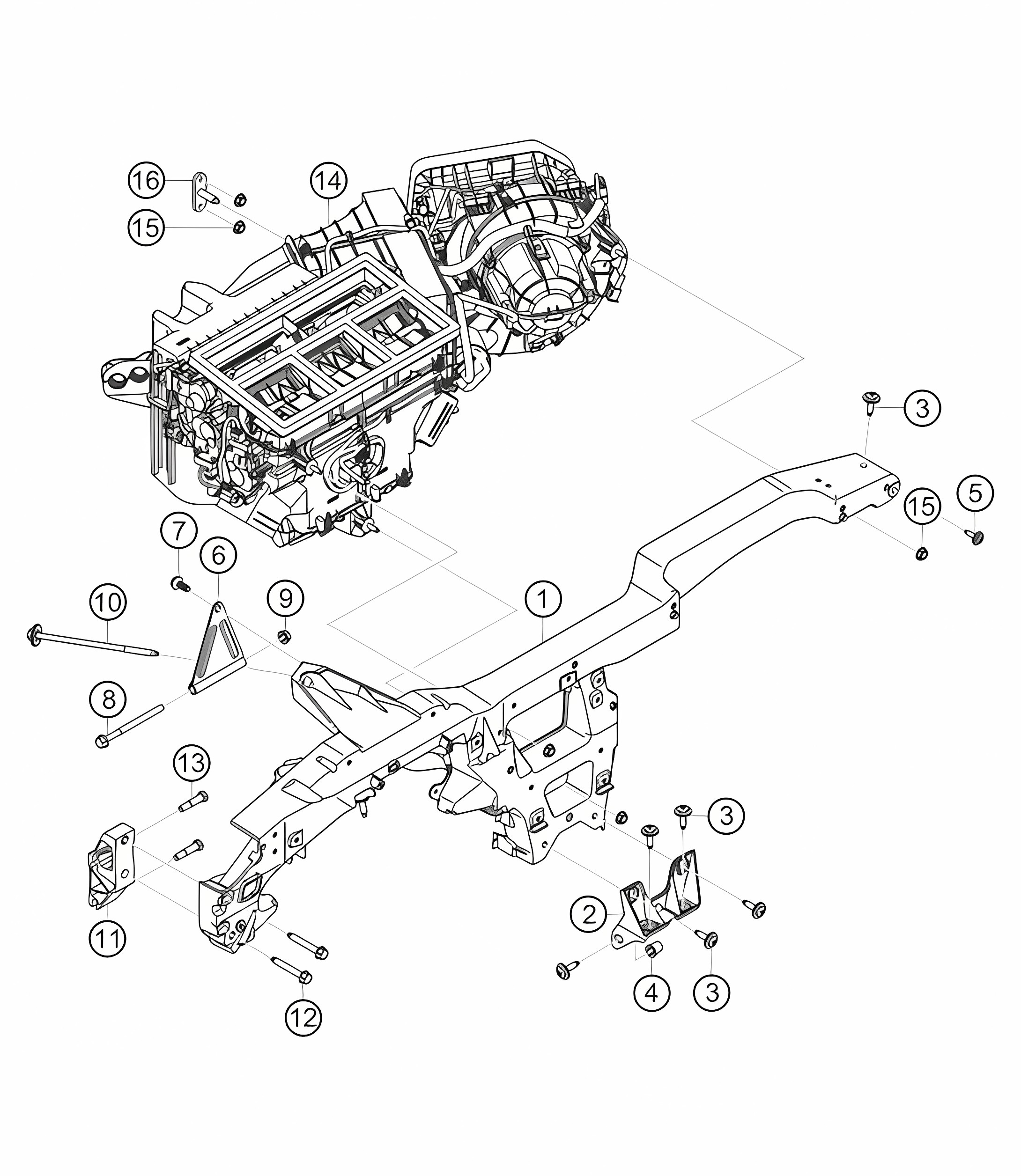 Support frame + blower 911 (991) GT3 CUP 2016