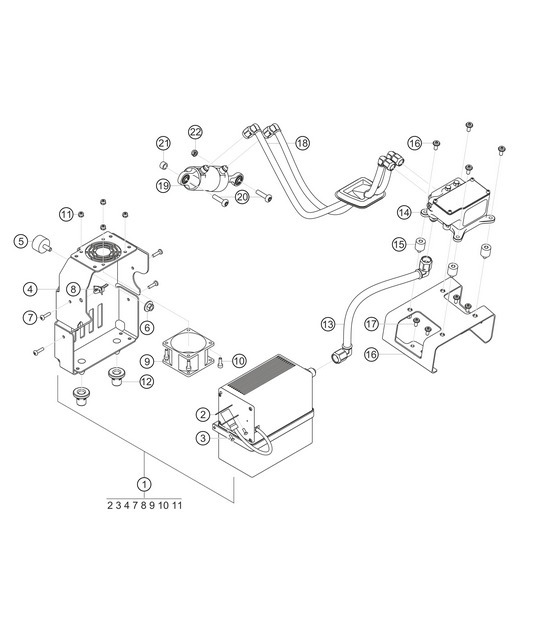 Diagram 9.9-11 Porsche Macan (95B) MK1 (2014-2018) Electrical equipment