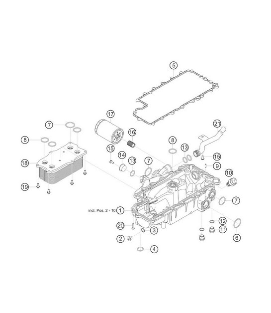 oil pump housing 911 (991) GT3 CUP 2018 - 2019