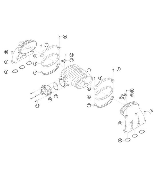 Diagram 1.1-22 Porsche 991 (911) MK2 2016-2019 Engine