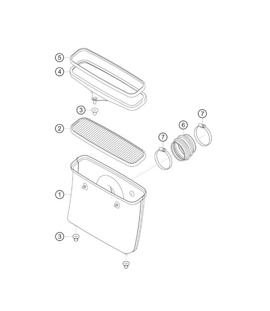 air filter housing 911 (991) GT3 CUP 2018 - 2019