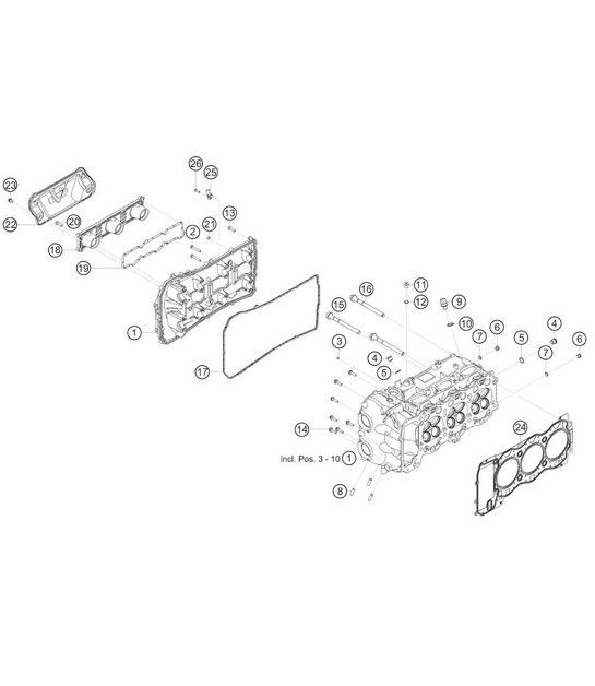 cylinder head left 911 (991) GT3 CUP 2018 - 2019