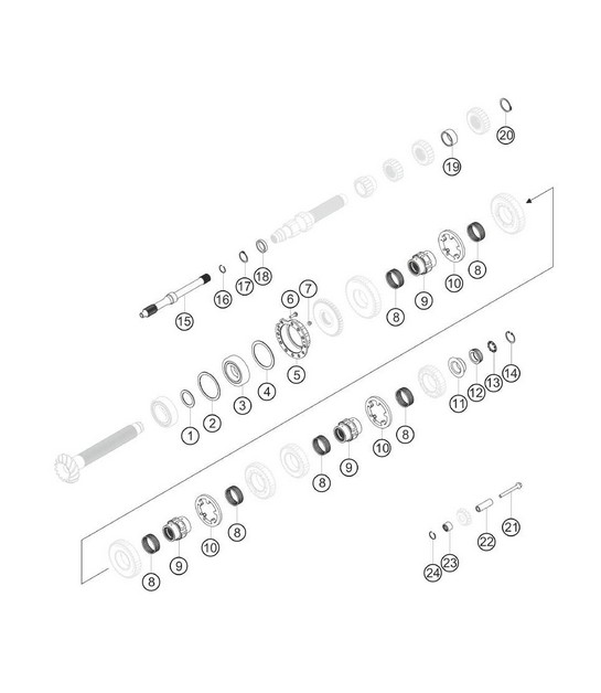 bearings and sleeves 911 (991) GT3 CUP 2018 - 2019