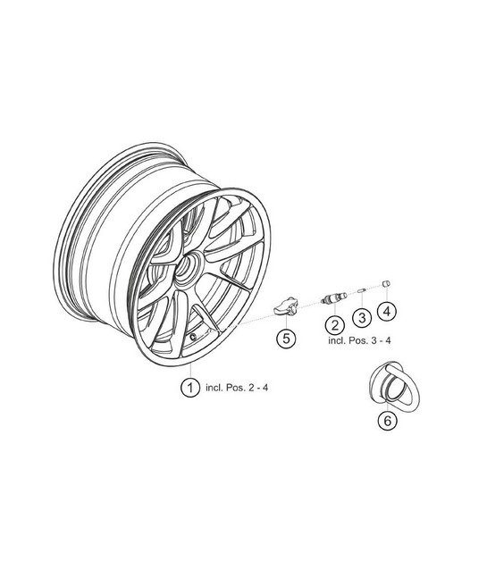Diagram 6.6-01 Porsche Boxster 718 (982) 2017>> Wheels, Brakes