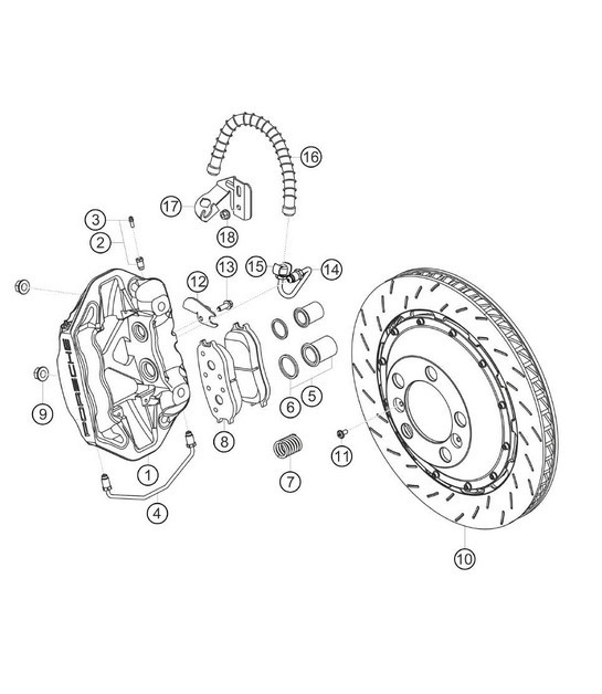 Diagram 6.6-03 Porsche 991 (911) MK2 2016-2019 Wheels, Brakes