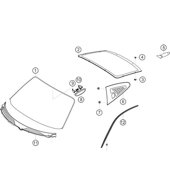 Diagram 8.8-14 Porsche 997 (911) MK1 2005-2008 Body