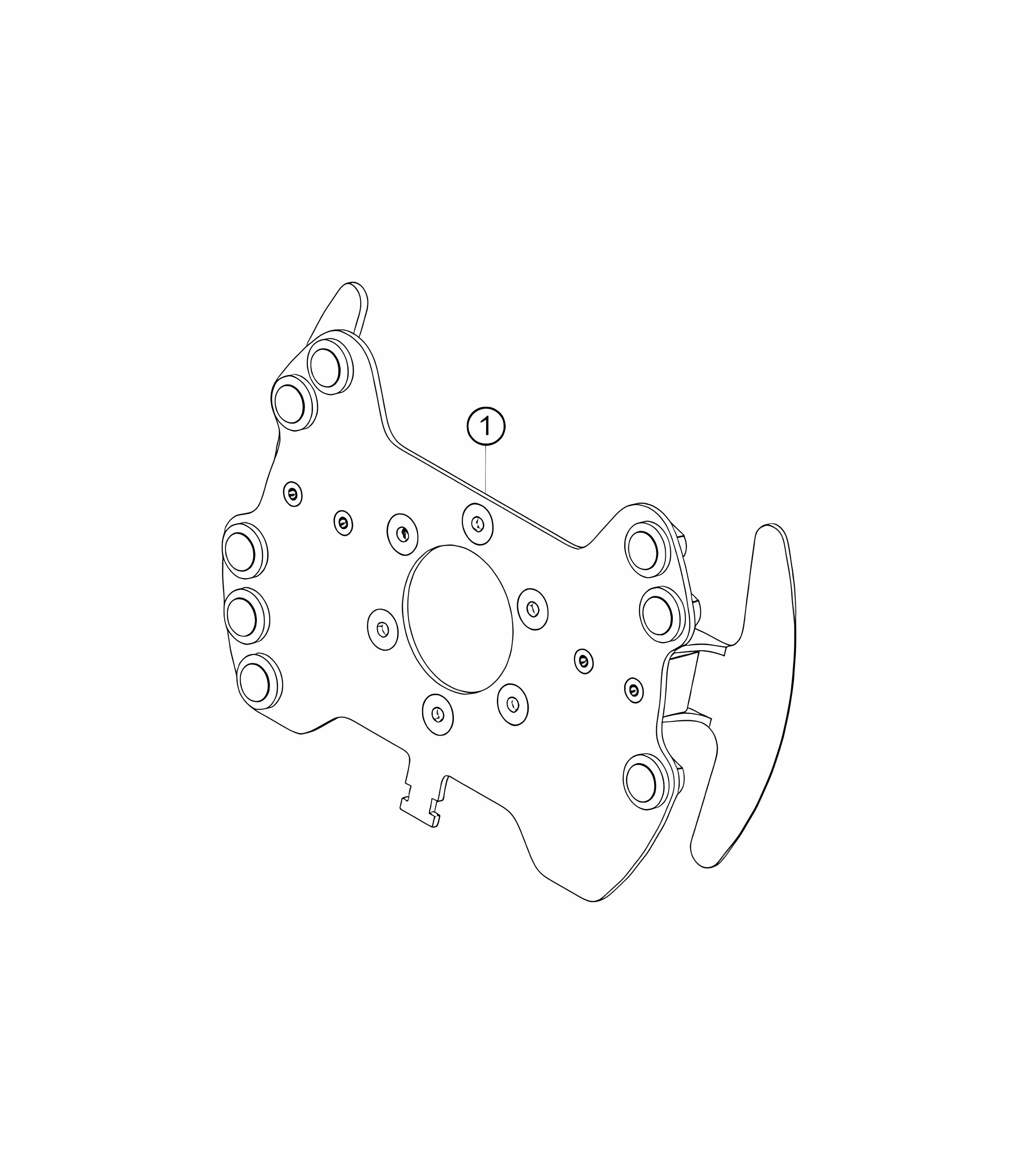 Switch plate steering wheel 911 (991) GT3 CUP 2018 - 2019