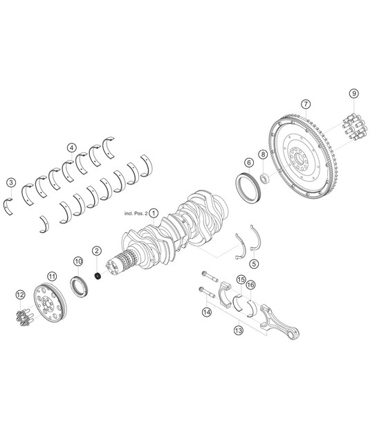 Crank shaft  911 (992) GT3 CUP 2021