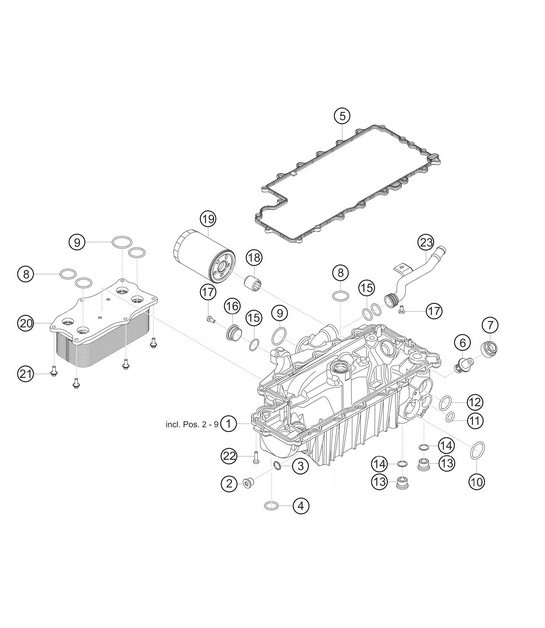 Diagram 1.1-10 Porsche Macan (95B) MK1 (2014-2018) Engine